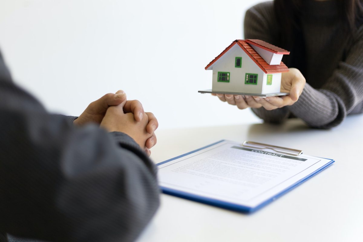 Real estate inheritance concept and contract agreement.